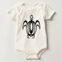 Line Circle Turtle Onesie