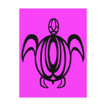 Line Circle Turtle Postcard