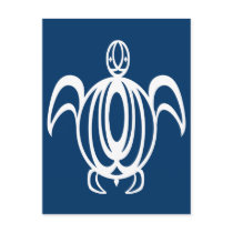 Line Circle Turtle Postcard