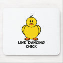 Line Dancing Chick mousepads