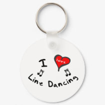Line Dancing Gifts - I Heart Line Dancing keychains