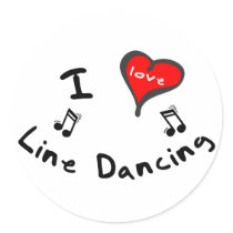 Line Dancing Gifts - I Heart Line Dancing stickers