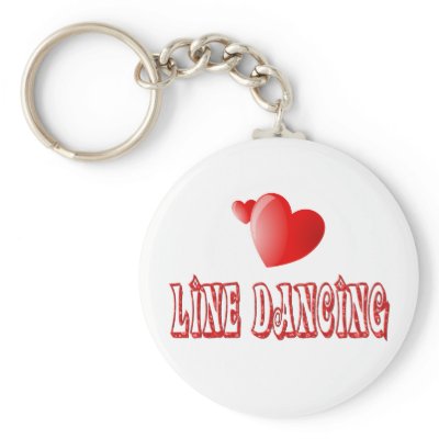 Line Dancing Hearts Keychain