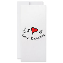 Line Dancing I Heart-Love Gift rack cards by danceteeshirts Line Dancing I Heart-Love Gift rack cards