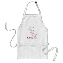 Line Drawn Baseball Catch aprons by sport_shop Line Drawn Baseball Catch aprons