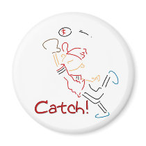 Line Drawn Baseball Catch magnets by sport_shop Line Drawn Baseball Catch magnets