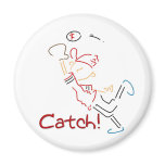Line Drawn Baseball Catch magnets