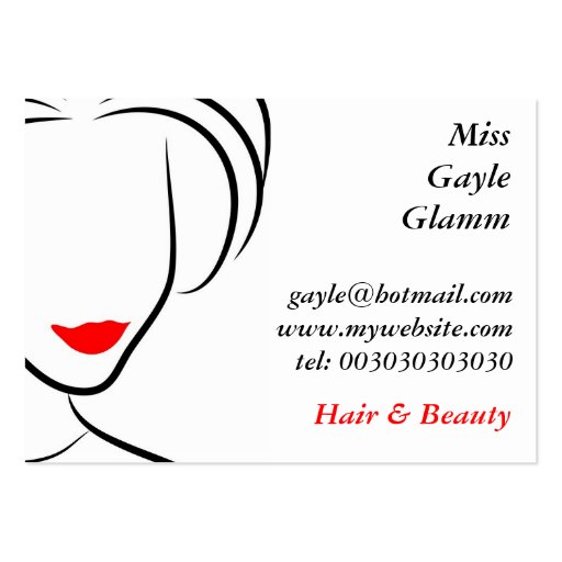 Line Lady Business Cards