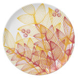 Line Leaves plates