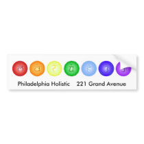 Line of 7 Chakras Bumper Sticker