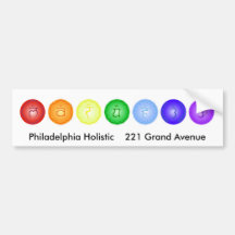 Line of 7 Chakras Bumper Sticker
