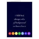 Line of 7 Chakras Card