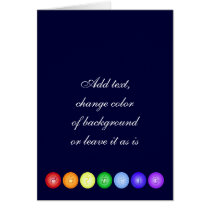 Line of 7 Chakras Card