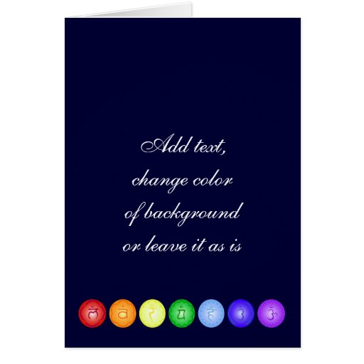 Line of 7 Chakras Card