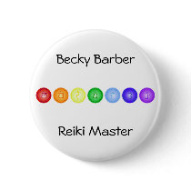 Line of 7 Chakras Pinback Button