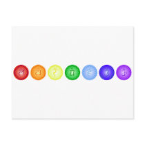 Line of 7 Chakras Post Cards
