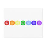 Line of 7 Chakras Post Cards