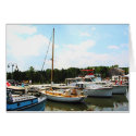 Line of Docked Boats, Tuckerton Seaport, NJ card