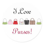 Line of Purses - I Love Purses! Stickers