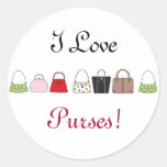 Line of Purses - I Love Purses! Stickers stickers