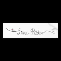 Line Rider Original Logo bumper stickers