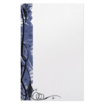 line swirlie blue stationery