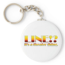 Line!? (Text Only) Key Chain