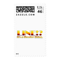 Line!? (Text Only) Postage Stamps