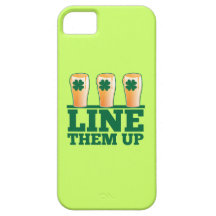 Line them UP green pints Irish Beer iPhone 5 Cover
