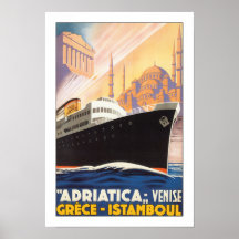 Línea de Adriatica (blanca) Posters
