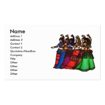 Línea tribal tarjetas de visita de la bailarina de