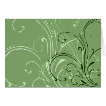 curvilinear, linear, art, design, abstract, flourish, green, gift, gifts, greeting, card, note, cards, Card with custom graphic design