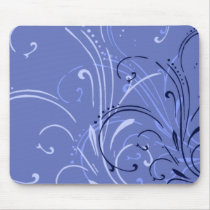 curvilinear, linear, art, design, abstract, flourish, blue, gift, gifts, mousepad, mousepads, Mouse pad with custom graphic design
