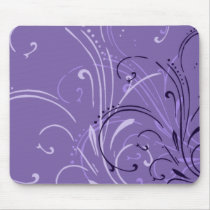 curvilinear, linear, art, design, abstract, flourish, purple, lavendar, gift, gifts, mousepad, mousepads, Mouse pad with custom graphic design