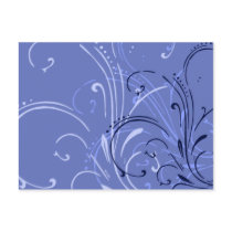 curvilinear, linear, art, design, abstract, flourish, blue, gift, gifts, postcard, Postcard with custom graphic design