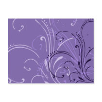 curvilinear, linear, art, design, abstract, flourish, purple, lavendar, gift, gifts, postcard, postcards, Postcard with custom graphic design