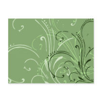 curvilinear, linear, art, design, abstract, flourish, green, gift, gifts, postcard, postcards, Postcard with custom graphic design