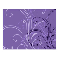 curvilinear, linear, art, design, abstract, flourish, purple, lavendar, gift, gifts, postcard, postcards, Cartão postal com design gráfico personalizado