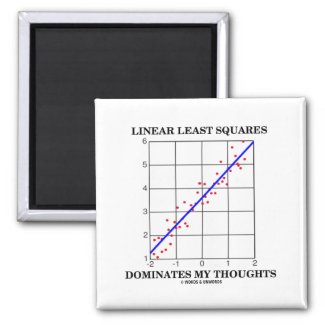 Linear Least Squares Dominates My Thoughts Fridge Magnets