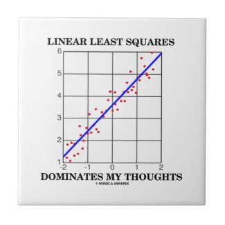 Linear Least Squares Dominates My Thoughts Ceramic Tiles