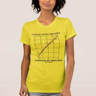 Linear Least Squares Dominates My Thoughts T-shirts