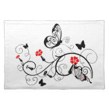 Lineart Butterflies MoJo Placemat