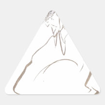 líneas del sufi pegatinas de triangulo personalizadas