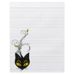 Lined Binder Paper 8.5"x11" Black Cat Solid Black flyers