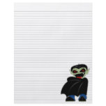 Lined Binder Paper Dracula Halloween Solid Black flyers