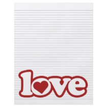 Lined Binder Paper Love 8.5"x11" Fits Avery Custom Full Color Flyer