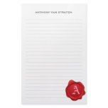 Lined Elegant Monogram Personal Stationery