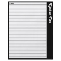 Lined Kitchen Tips Page (Blank) Flyers