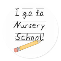 Lined Paper and Pencil Nursery School stickers