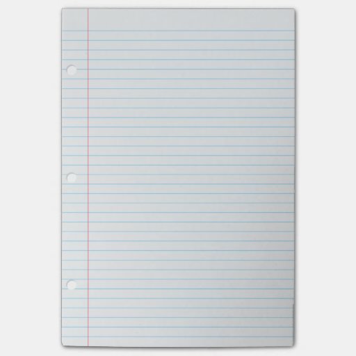 lined post it notes sizes